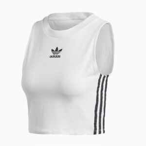 Adidas Sleeveless Crop‎ Top White M